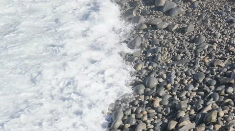 Waves breaking on Pebbly Beach Stock Footage 57931419