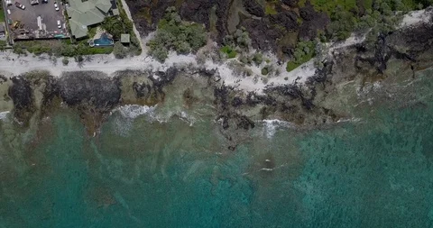 Waves Breaking onto a Reef Stock Footage 127886619