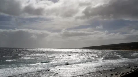 Waves Breaking on Sandy Beach in Australia Stock Footage 39458326