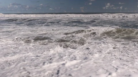 Waves Breaking on Sea Rocks. Jaco, Costa Rica. Stock Footage 243387408