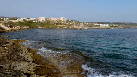  Waves breaking on the shore. 4K Stock Footage 104656196