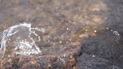 Waves breaking on shore. Stock Footage 98235686