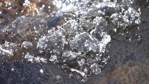 Waves breaking on shore. 스톡 동영상 98295142