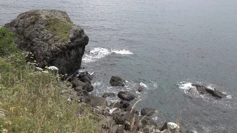 Waves breaking on shore. Stock Footage 98295351