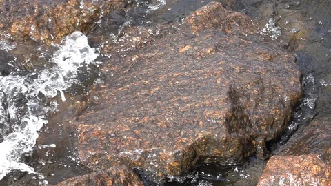 Waves breaking on shore. Stock Footage 98407323