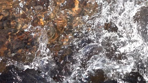 Waves breaking on shore. Stock Footage 98416364