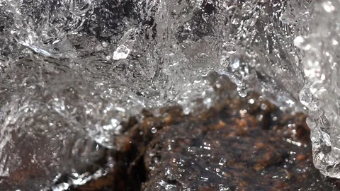 Waves breaking on shore. Stock Footage 98416379