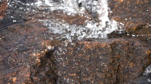 Waves breaking on shore. 스톡 동영상 98427575