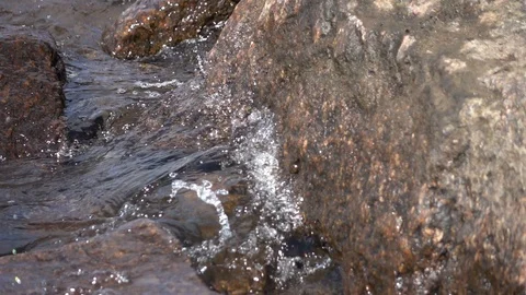Waves breaking on shore. Stock Footage 98496199