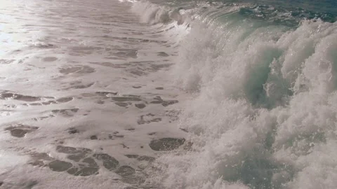 Waves Breaking On Shore Video stock 169864805