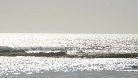 Waves breaking on the shore Stock Footage 340821073