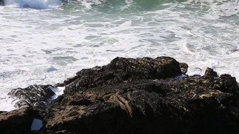 Waves in Brittany Stock Footage 133596444