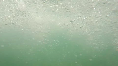 Waves Bubbles Under Water Submerged 2.7k Stock Footage 246855834