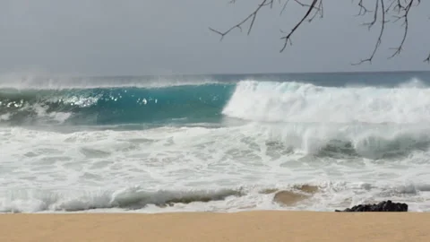 Waves at Cacimba do Padre Beach, Fernando de Noronha archipelago Stock Footage 172047492
