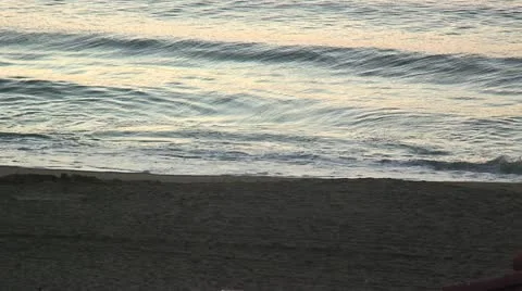 Waves on a California Beach HD Stock Footage 12564389