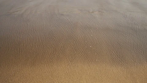 Waves calmly washing on sandy beach. Stock Footage 119122812
