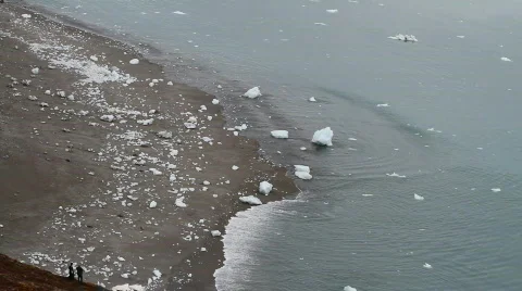 Waves from calving glacier Video stock 851394