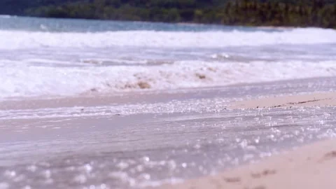 Waves on a caribbean dream beach Stock Footage 230125294