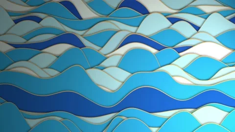 Waves cartoon Stock Footage 135576961