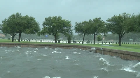 Waves caused by a Hurricane Stock Footage 25332104
