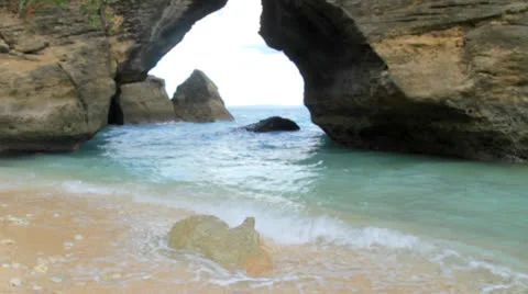 Waves In The Cave Video stock 23105066