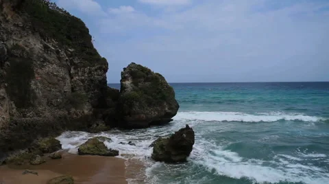Waves on Cliff Stock-Footage 50508140