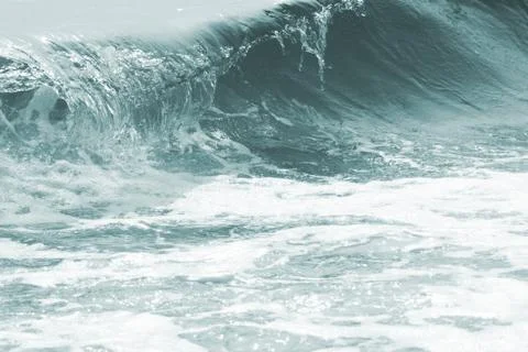 Waves Closeup on the Beach Stock Photos