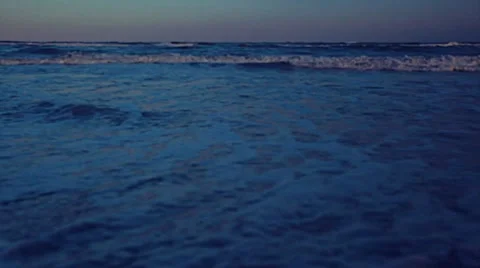 Waves closeup at the beach shore Stock Footage 8691014