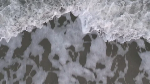 Waves Closeup Drone Ocean Water Backwards Fly Stock Footage 106761902