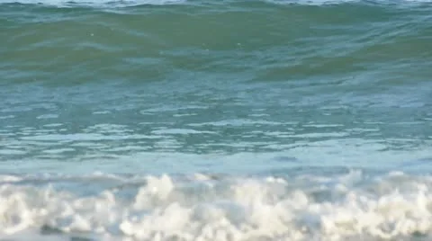 Waves closeup. Sparkling white waves Stock Footage 10591790