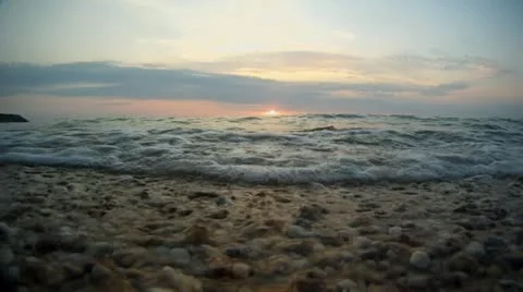 Waves on coast Video stock 11407756