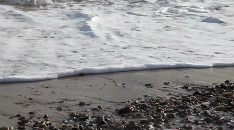 Waves at the coast of Valencia, Spain Stock Footage 34377507
