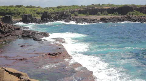 Waves on the Coastline Stock Footage 67513347