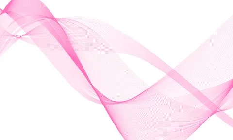 Waves of colored lines. Abstract wavy stripes on a white background. Stock Illustration