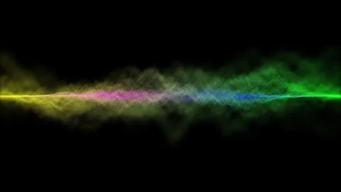 Waves of colored particles look like smoke, clouds or fog Vídeo Stock 267444572