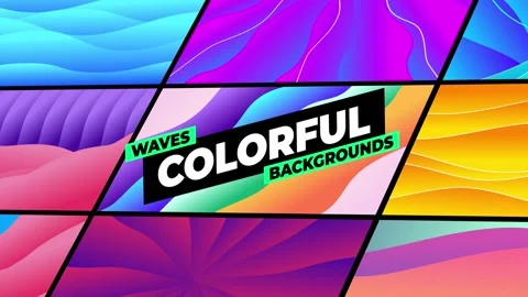 Waves Colorful Backgrounds 库存 After Effects