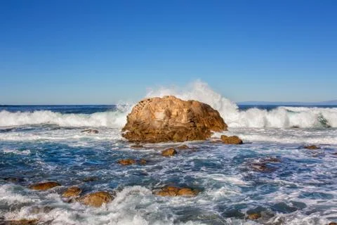 Waves Coming Ashore Stock Photos