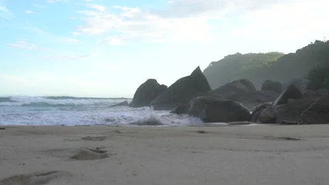 Waves coming in Stock Footage 151724354