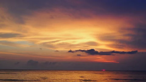 Waves coming up on the shore. Dramatic cloudy sky. Stock Footage 123710637