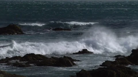 Waves coming into shore Stock Footage 8680853