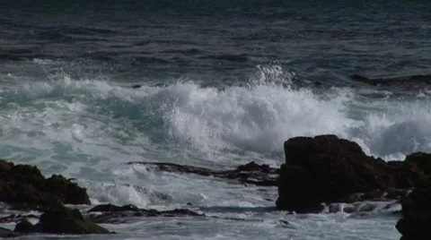 Waves coming towards camera Stock Footage 8680775