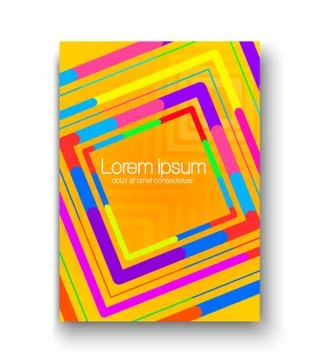 Waves cover design. Vector illustration of geometric halftone gradient cover Stock Illustration