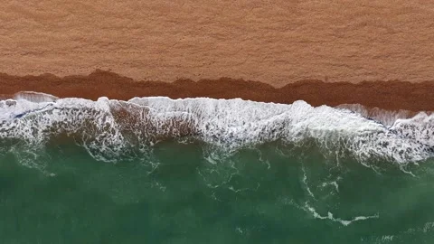 Waves crash at beach in Folkestone, United Kingdom. Stock Footage 321005223