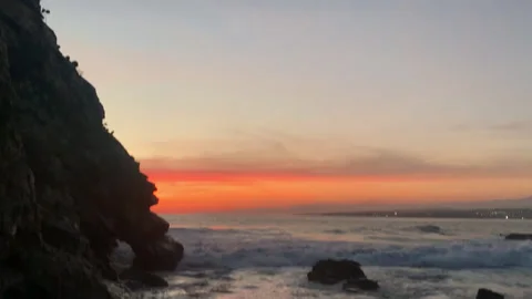 Waves Crash onto Beach- Stock Footage 175893128