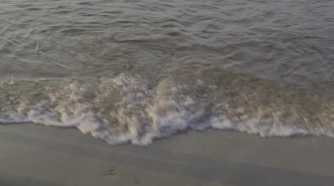 Waves Crash On Beach In Real Time Stock Footage 57865978