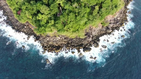 THE WAVES CRASH ON THE CORALS Stock Footage 276558501