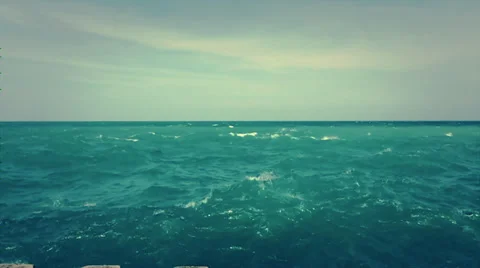Waves Crash into Lakeshore, Slow Motion Footage Stock Footage 38354364