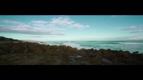 Waves crash on Pfeiffer Beach. Wide field Stock Footage 64008448