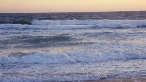 Waves Crash in Slow Motion on Zuma Beach (2) - Malibu Stock Footage 89617801