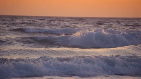 Waves Crash in Slow Motion on Zuma Beach (8) - Malibu Stock Footage 89619026